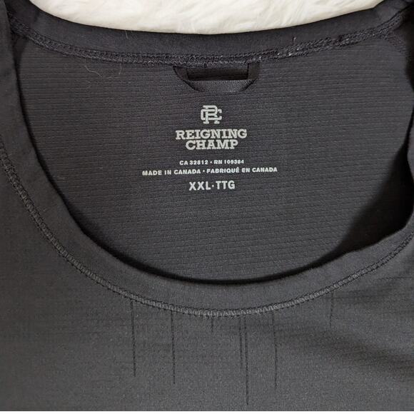 Reigning Champ Performance Mesh Crew Neck T Shirt Black Size XXL - Picture 3 of 7